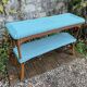Vintage woven rattan and wicker console