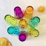 Colorful vintage lemonade glasses, Pasabahce Palaks