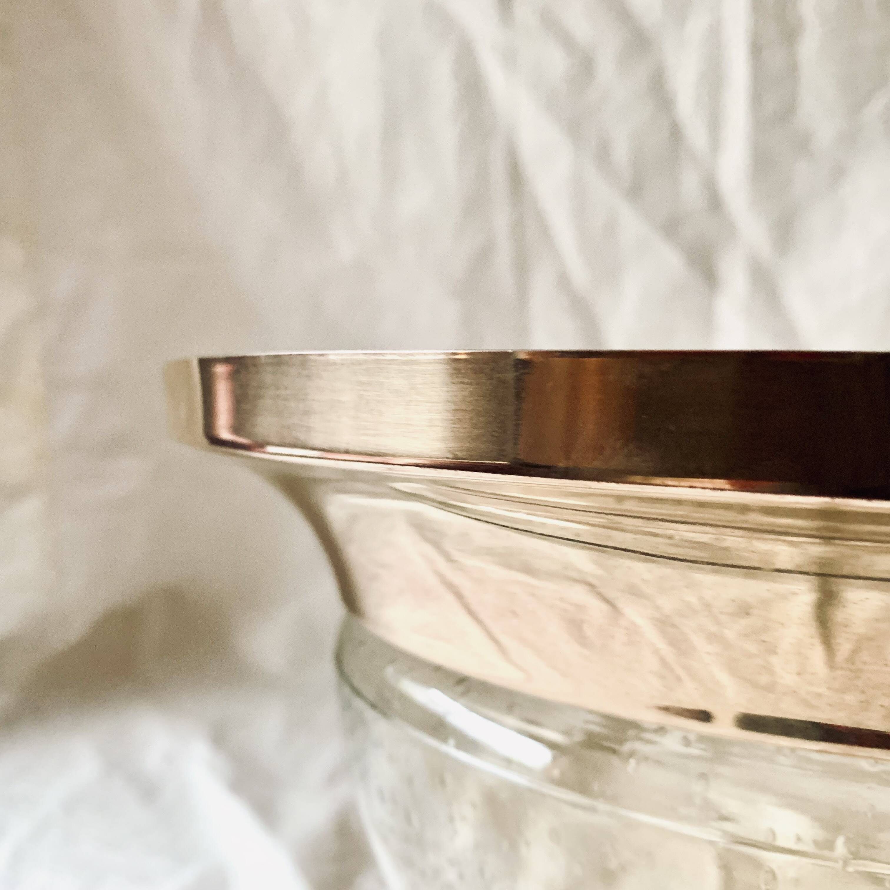 Vintage ceiling light in brass and bubbled glass