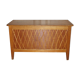 Oak bench chest and rattan of the years 1950