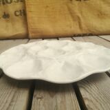 White Gien earthenware oyster dish
