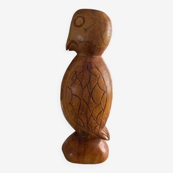 Sculpture en bois oiseau