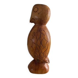 Wooden bird sculpture