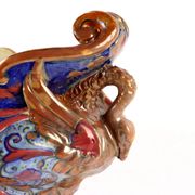 Antique jardinière in majolica Man. Santarelli Gualdo Tadini Italy 1920s