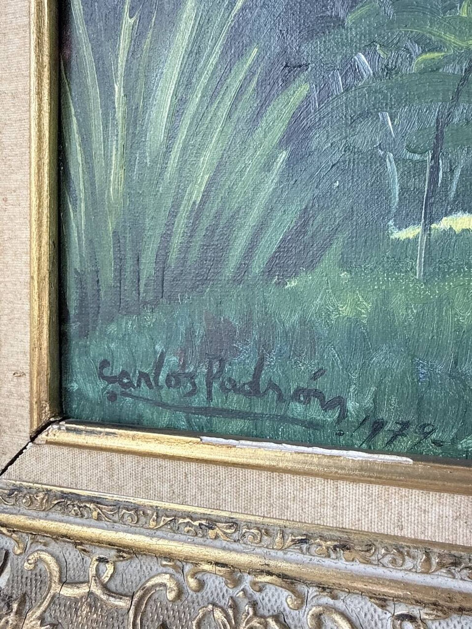 Framed oil painting "forest"