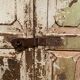 Indian window in green patinated wood