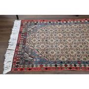 Vintage Turkish Oushak Handmade Wool Cotton Beige Runner Rug  98x284