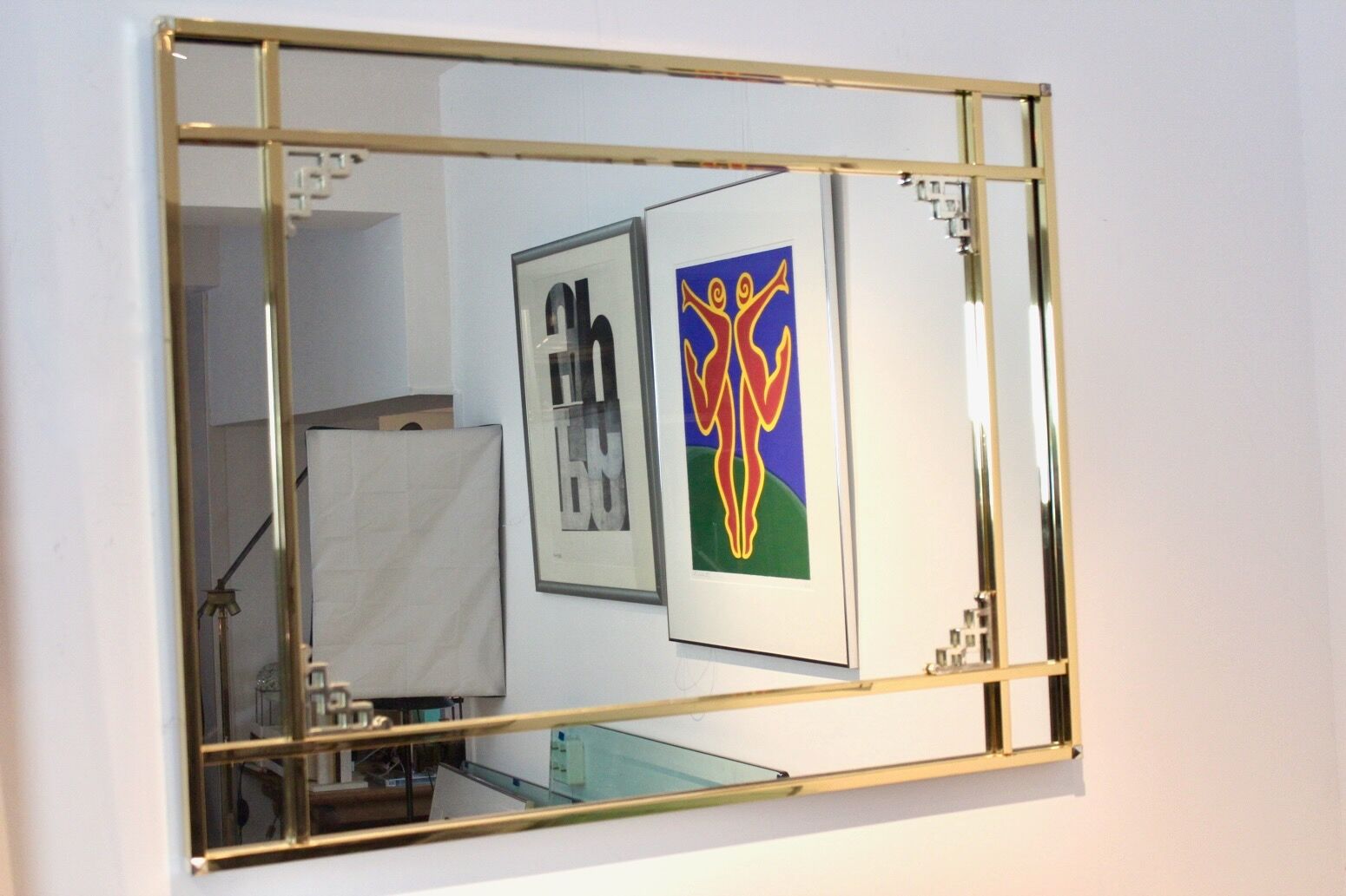 Graphic mirror by Belgochrom 105x80cm
