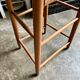 Tabouret haut en paille tressée et bois