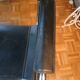 Black leather cantilever chair with chrome steel – Modernist design