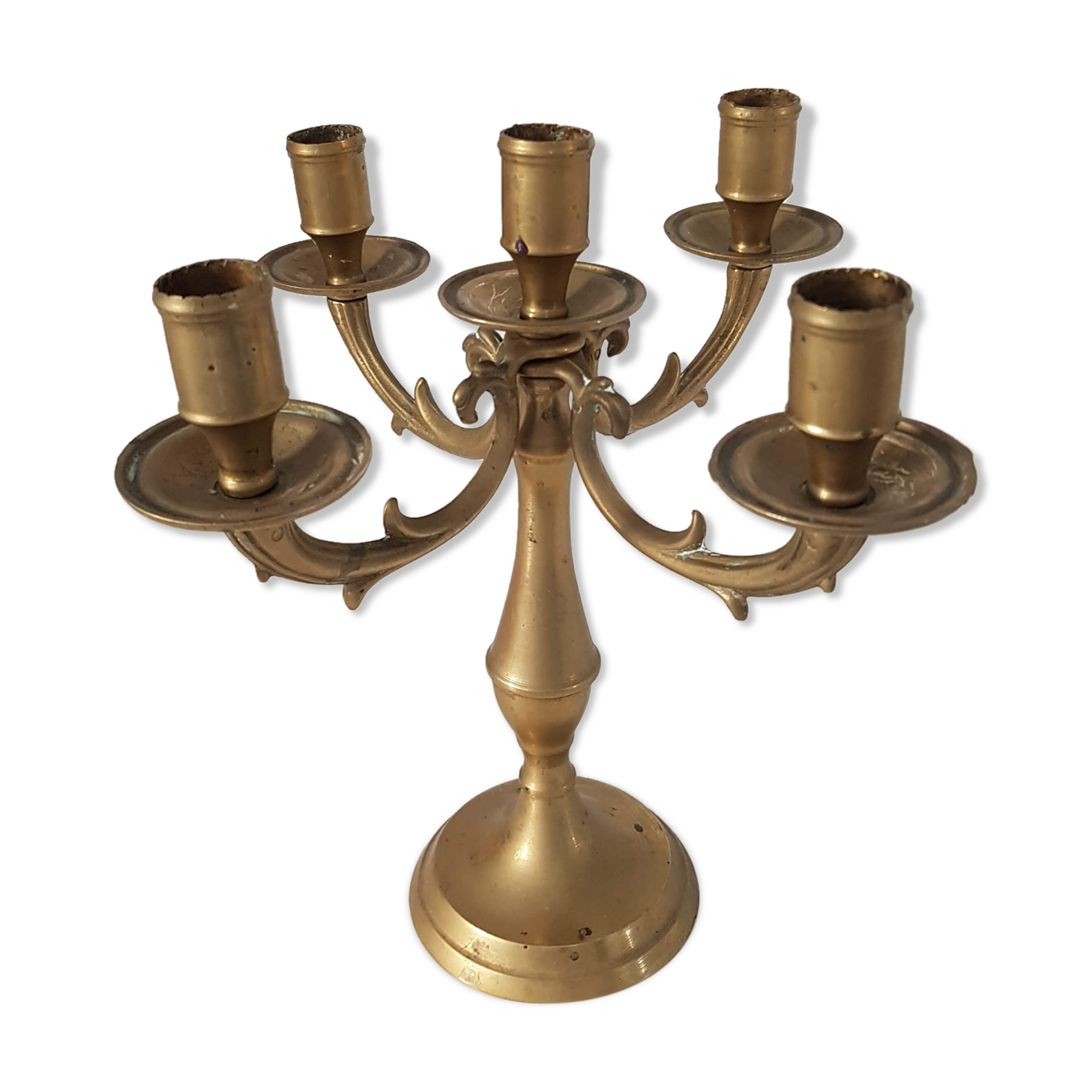 Antique brass candlestick 4 branches