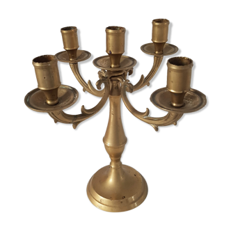 Antique brass candlestick 4 branches