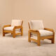 Fauteuil en hêtre, 1980’s