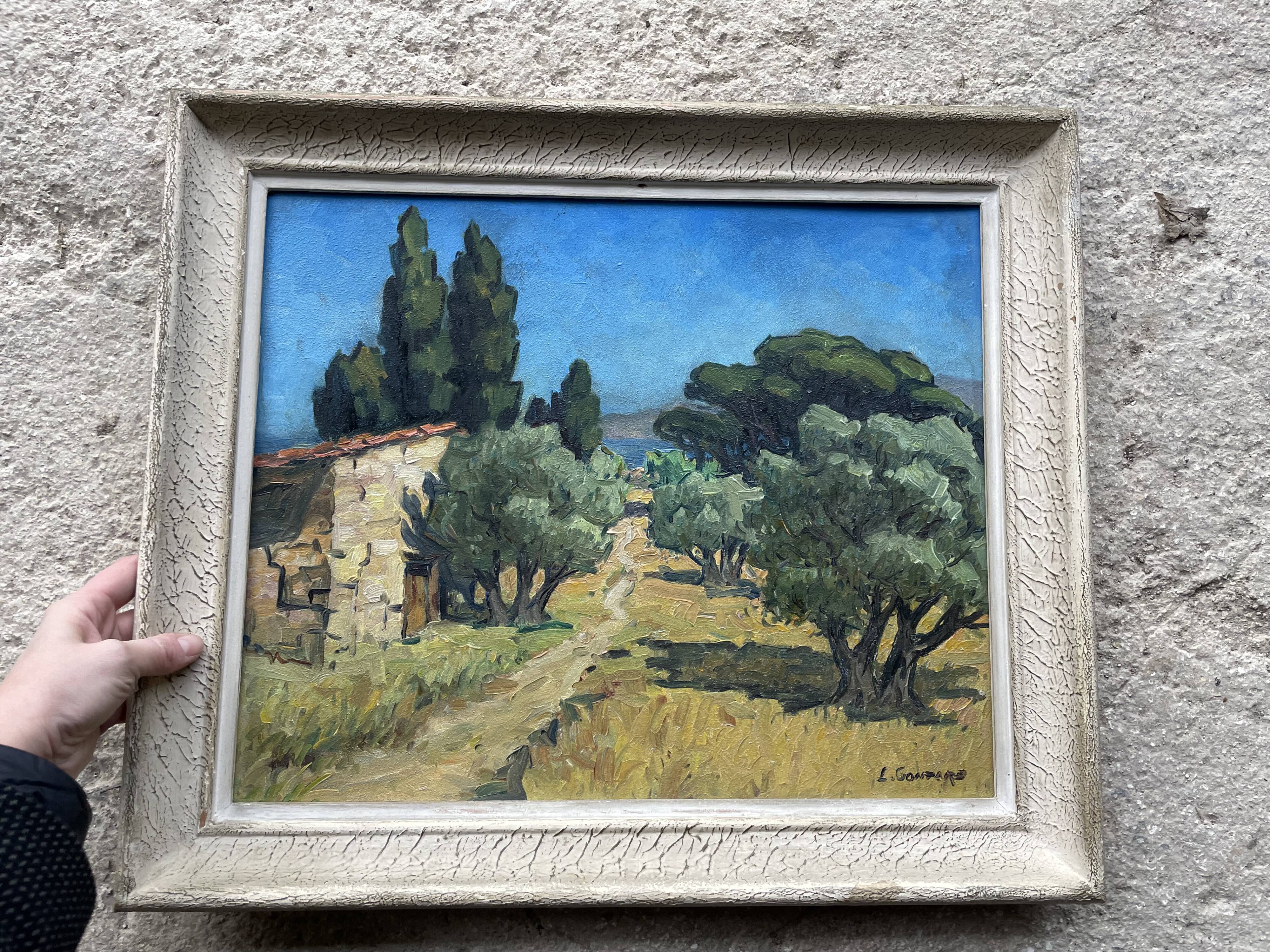 Mediterranean landscape painting signed L. Gontard