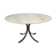 Vintage dining table in marble and steel 1970