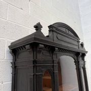 19th-century shop display cabinet in solid oak