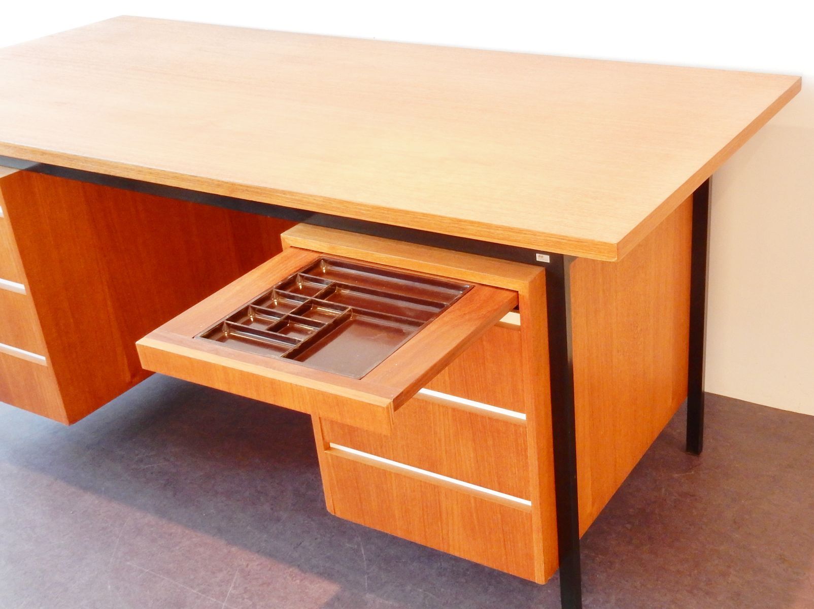 Eeka 1960s teak veneer desk