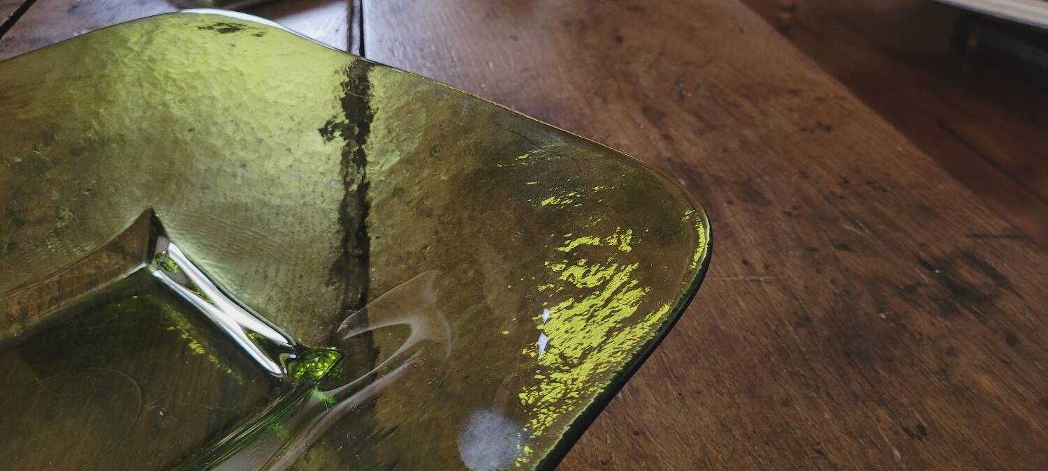 Dish, 80's glass cup