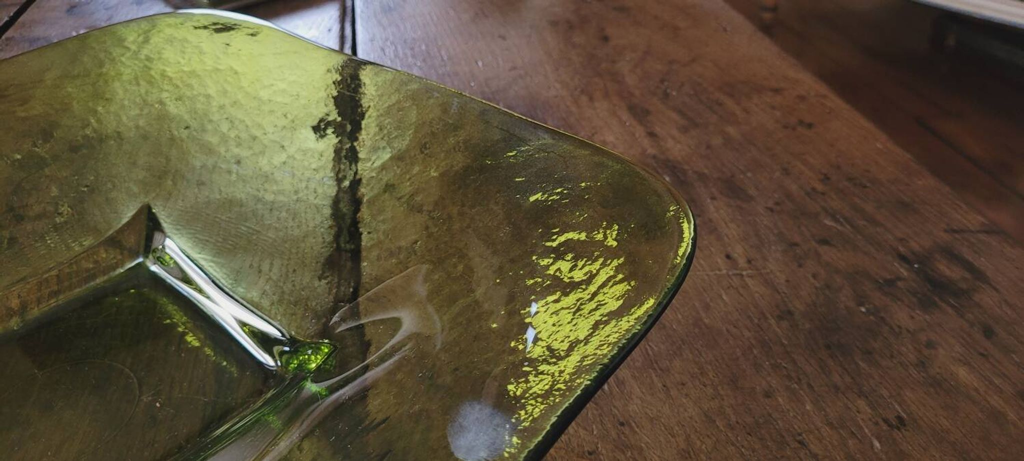 Plat , coupe en verre 80's