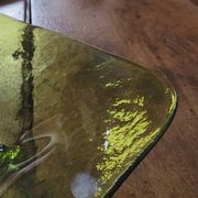 Plat , coupe en verre 80's
