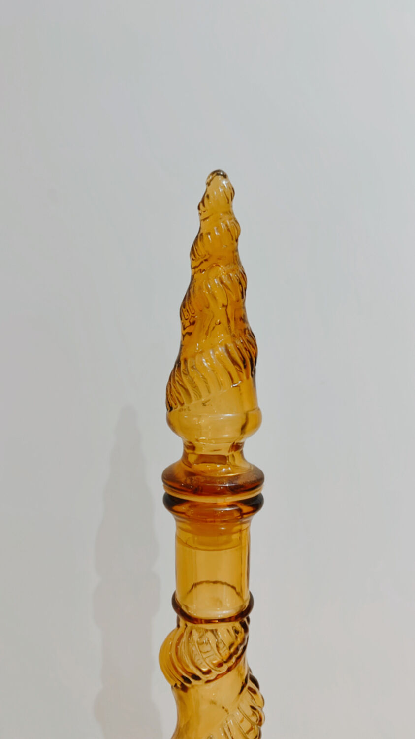 Carafe bottle polished yellow vintage