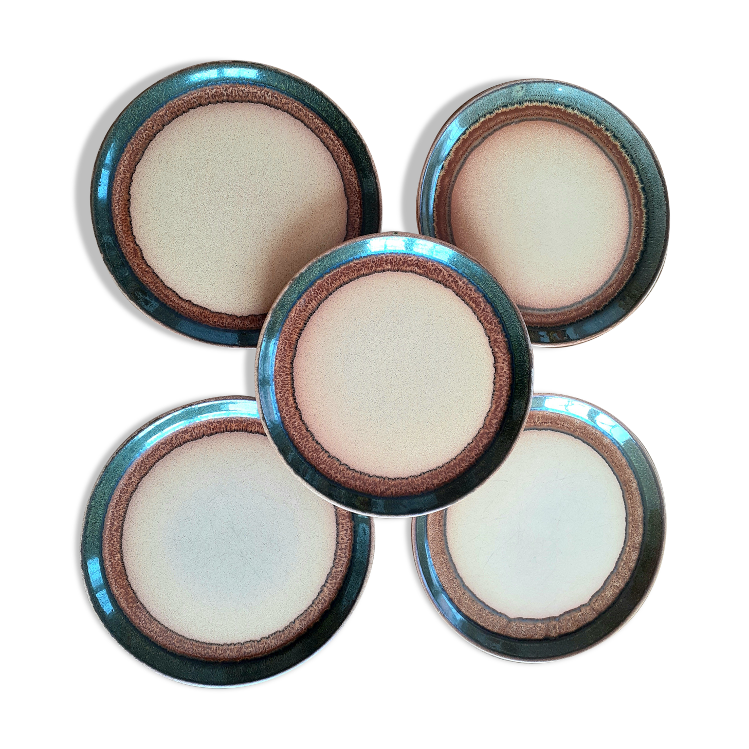 5 dessert plates Atelier d'Art Badonviller