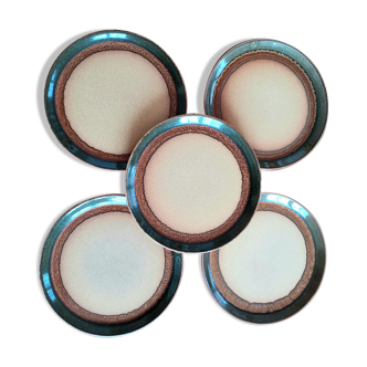 5 dessert plates Atelier d'Art Badonviller