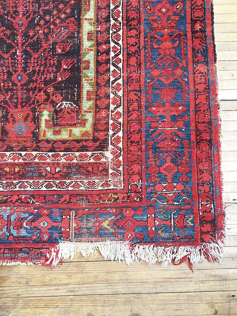 Ancient Kilim patterned Persian rug 151x111cm