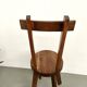 Brutalist chair in solid oak, 1900