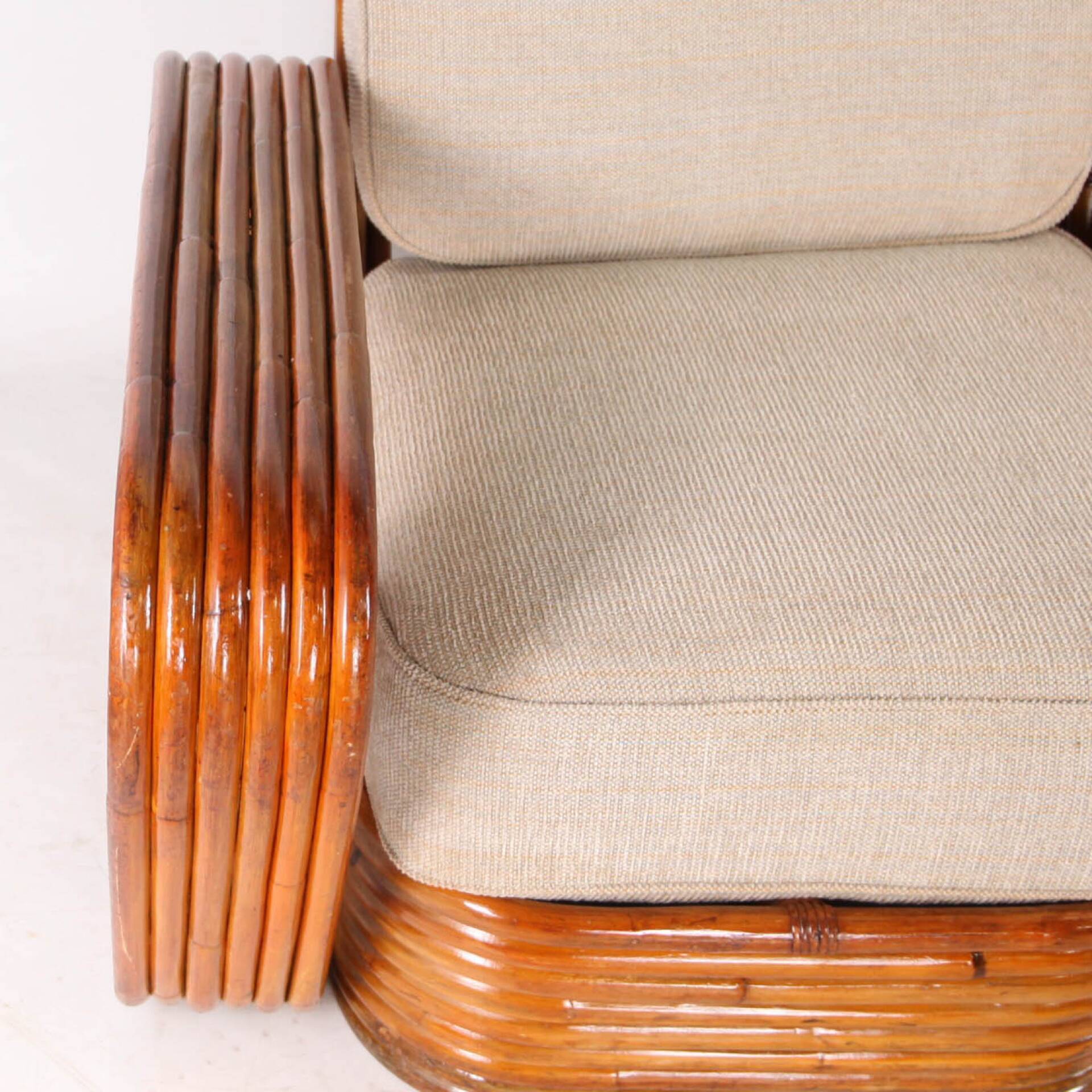 Rattan sofa by Paul Frankl