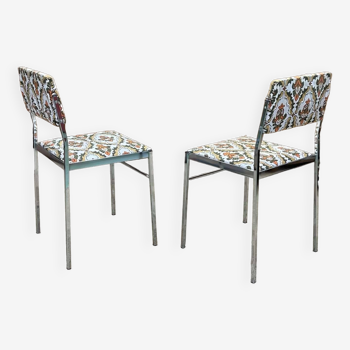 Pair of chrome chairs from the 70