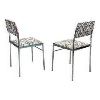 Pair of chrome chairs from the 70