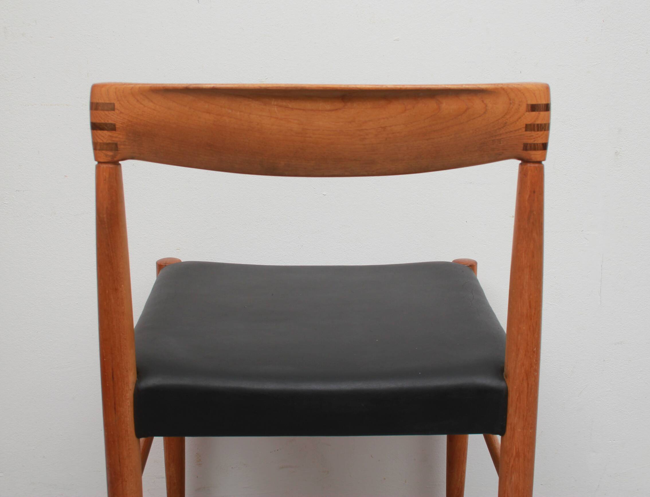 Set of 6 dining chairs teak, H.W. Klein for Bramin