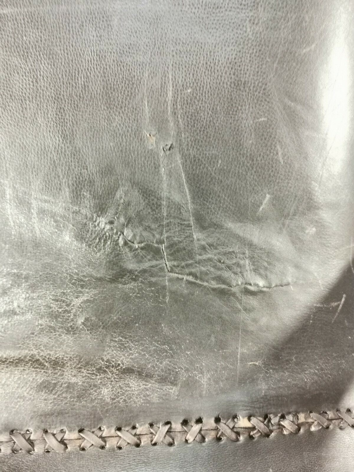 Antique 19th Century Restored British Colonial Plantation Chair Leather Seat