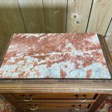 Louis XVI style molded and carved walnut chest of drawers