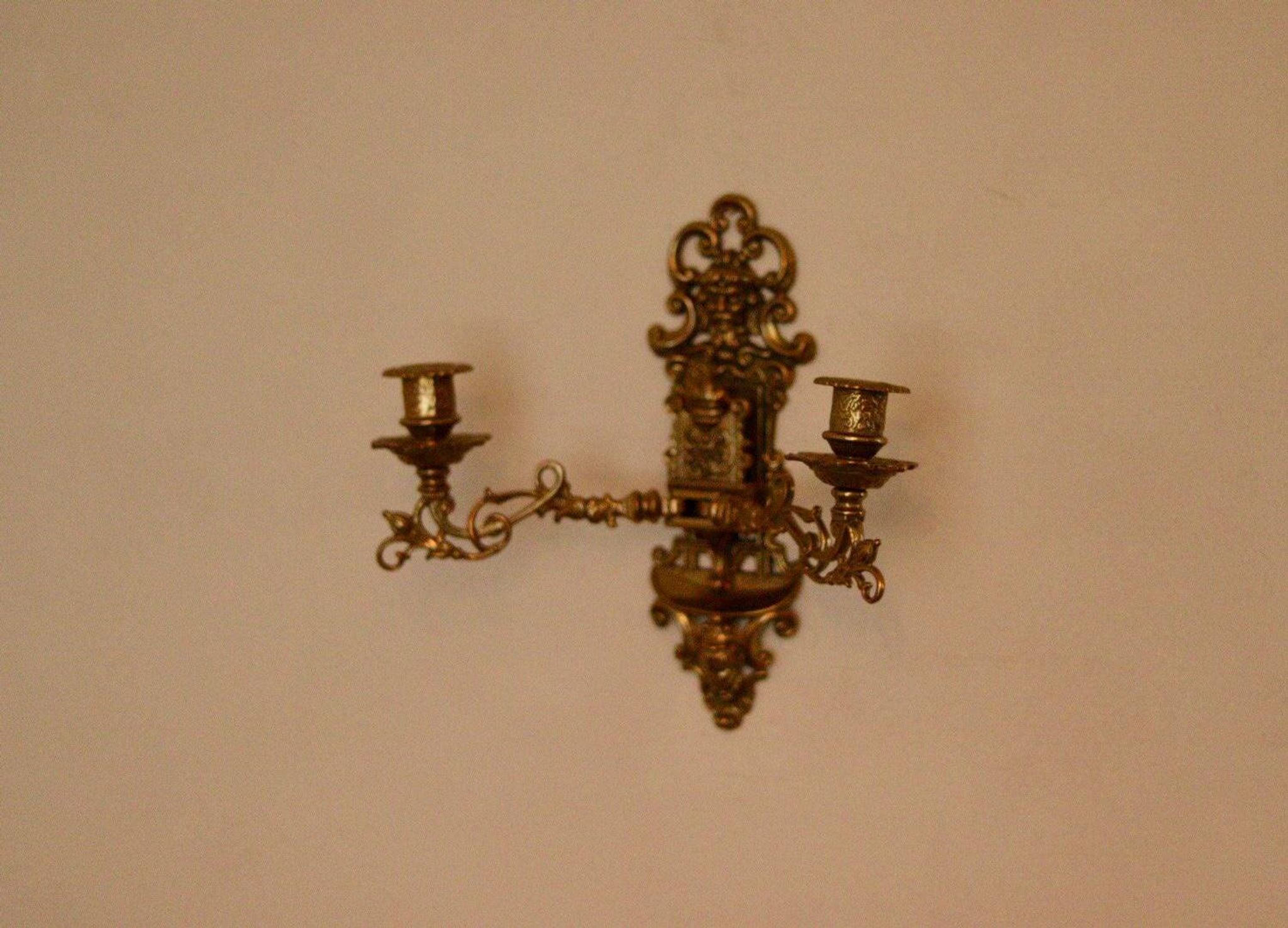 Applique murale suédoise en laiton, style milieu du siècle