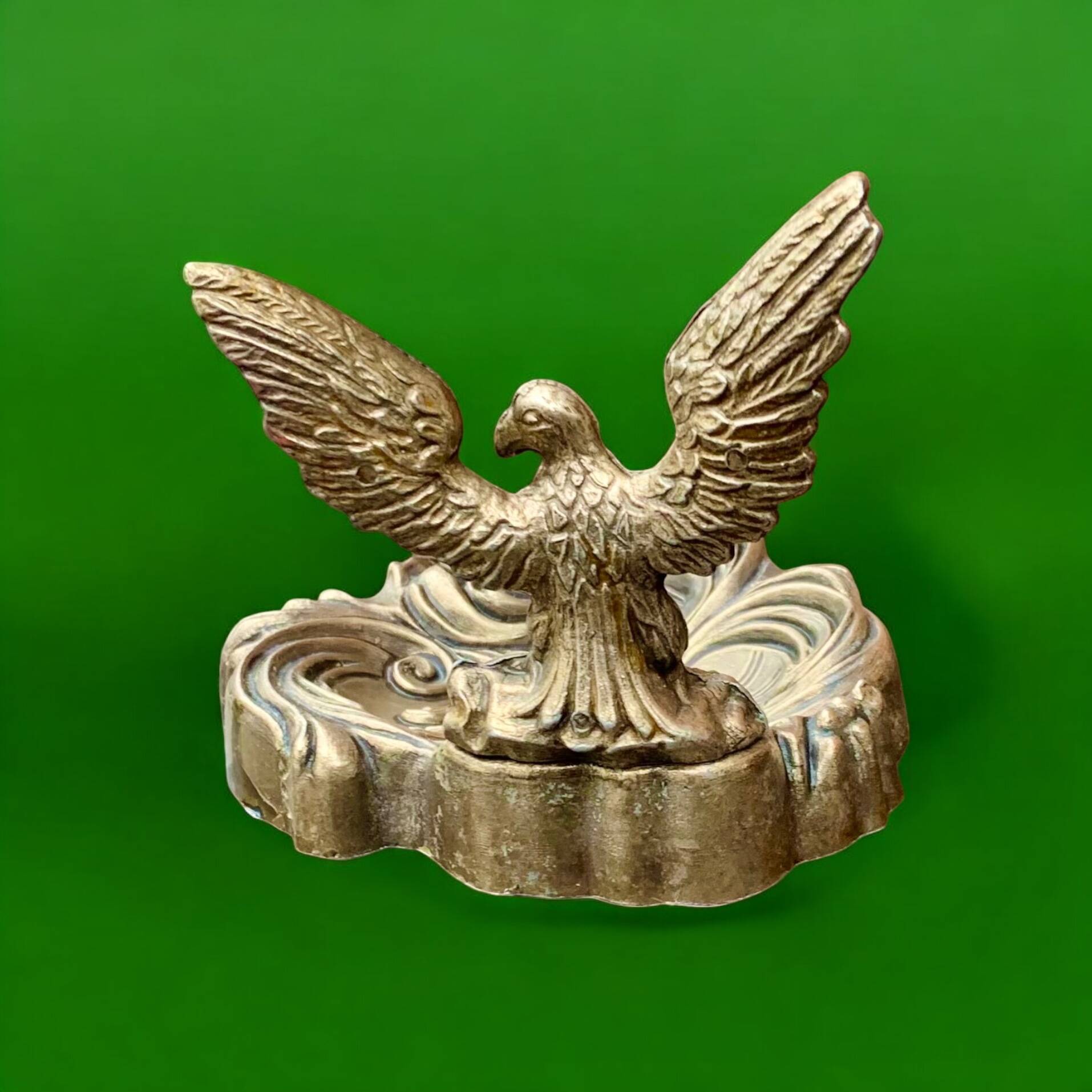 Antique decorative brass ashtray or pocket emptier - Made in Italy - Registered Design