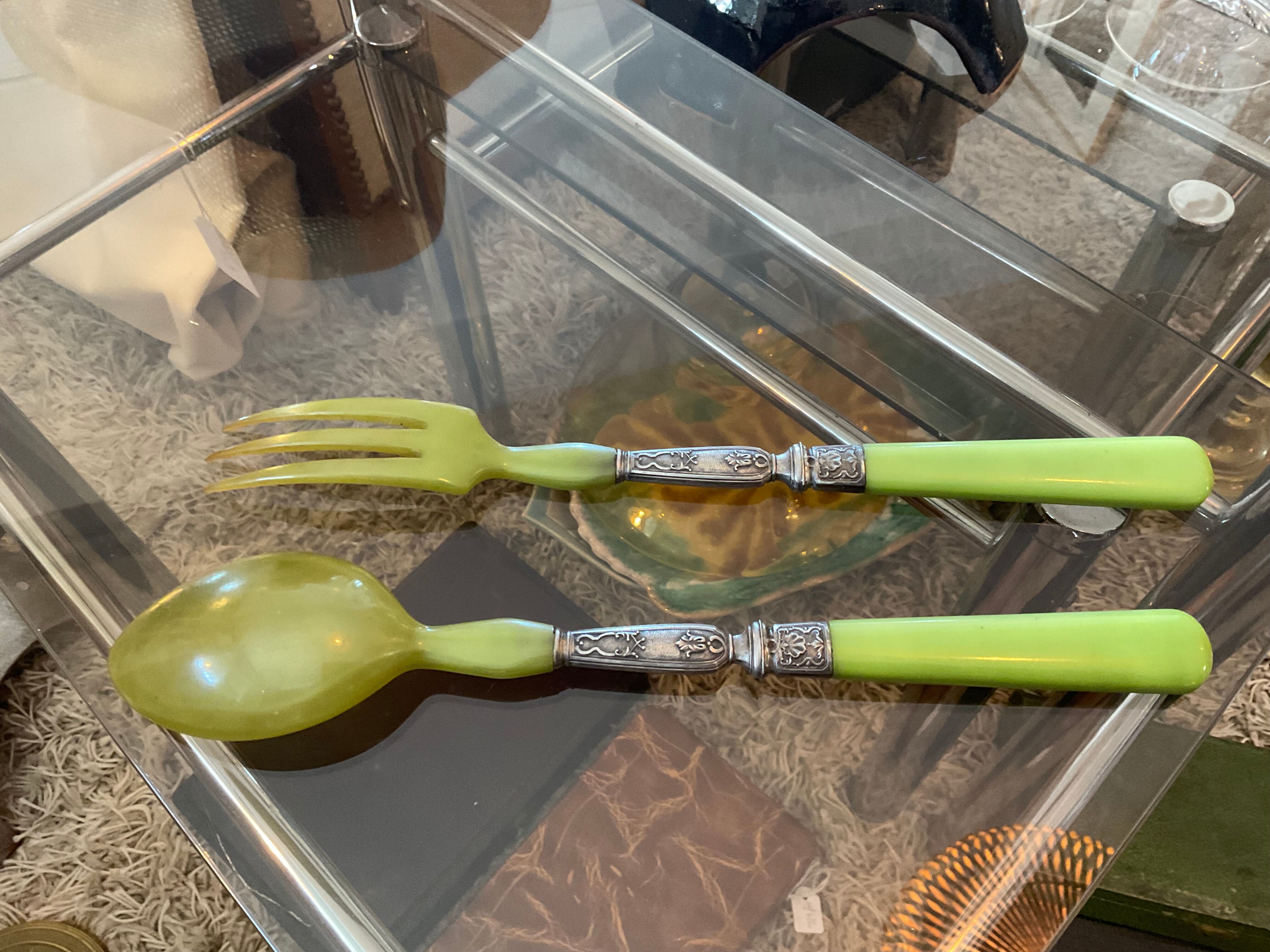 Salad cutlery .  1900