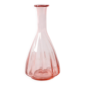 Vintage Pink Glass Decanter: Mid-Century Empoli Carafe, Italy 1930s