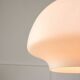 Suspension italienne vintage en verre opalin et laiton