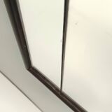 Art Deco Rectangular Wall Mirror with Black Beech Frame, Italy