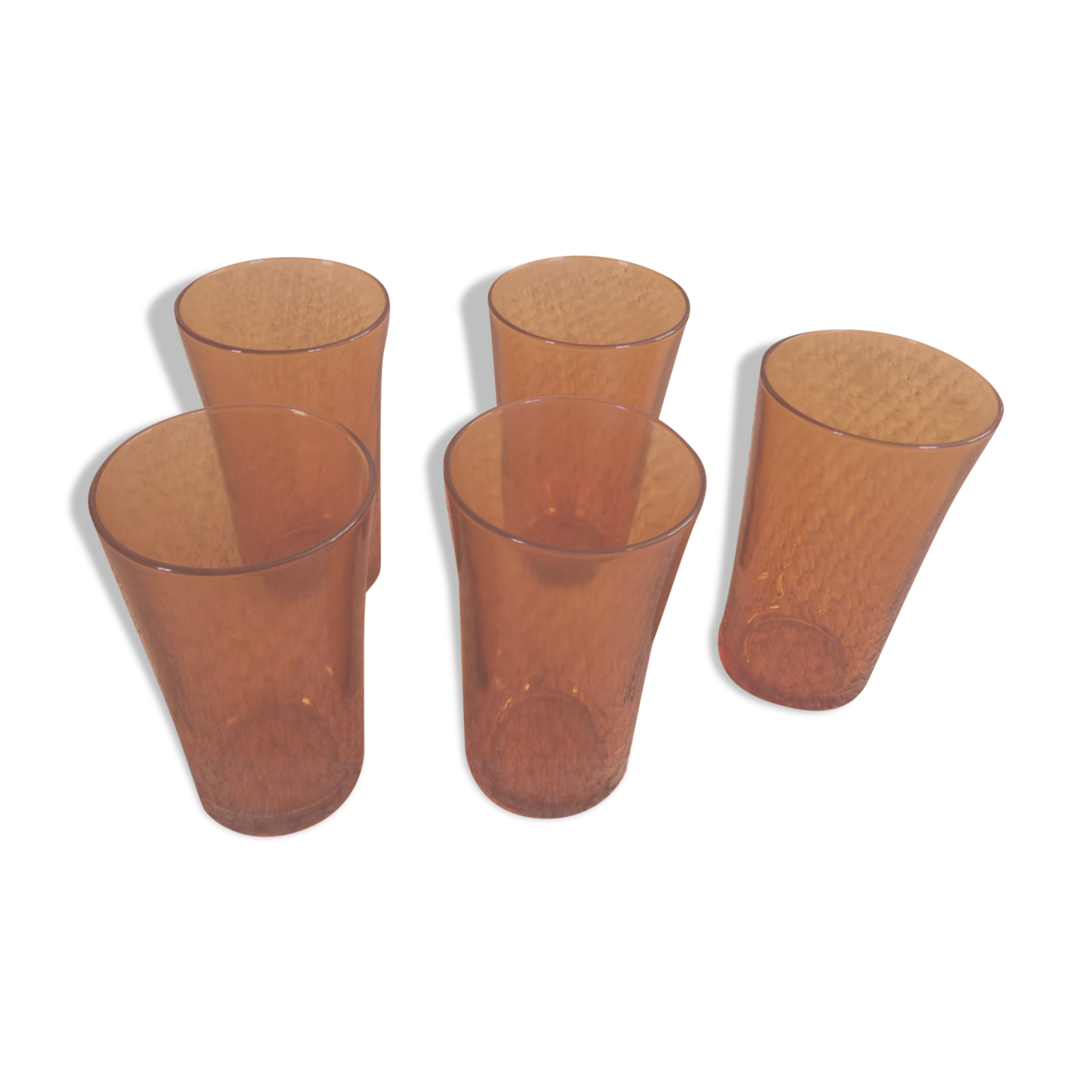 Series of 5 vintage glasses