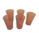 Series of 5 vintage glasses