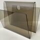 Smoked plexiglass magazine rack in the style of Michel Dumas, France, 1970s.