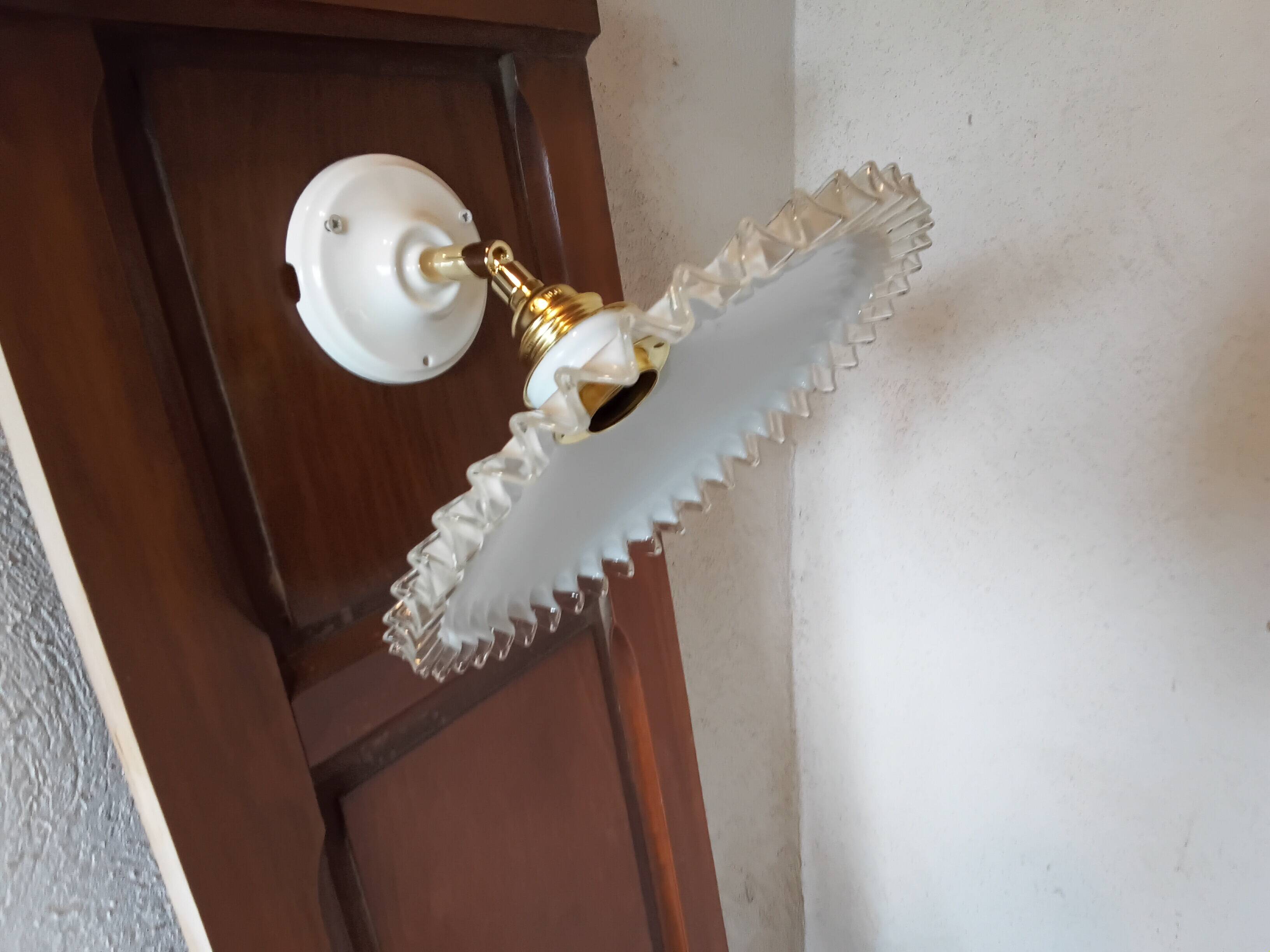 Vintage opaline wall light