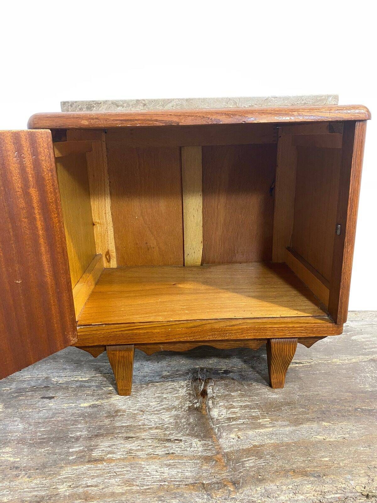 Small wooden piece of furniture with a marble top, 1950s.