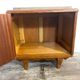 Small wooden piece of furniture with a marble top, 1950s.