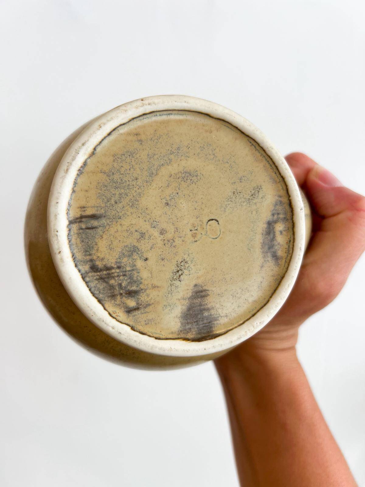 Antique carafe in flamed enamelled ceramic