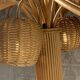 Pencil Reed rattan bamboo coconut palm tree floor lamp, Mario Lopez Torres, 1970s