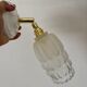 Vintage globe wall lamp in half frosted, half transparent glass